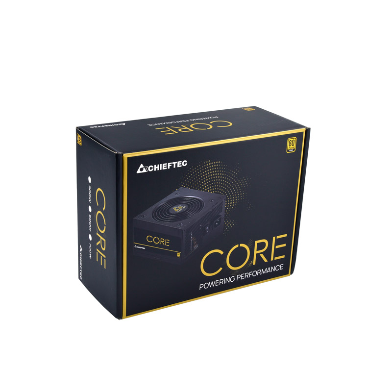 Блок питания Chieftec Core BBS-600S (ATX 2.3, 600W, 80 PLUS GOLD, Active PFC, 120mm fan) Retail