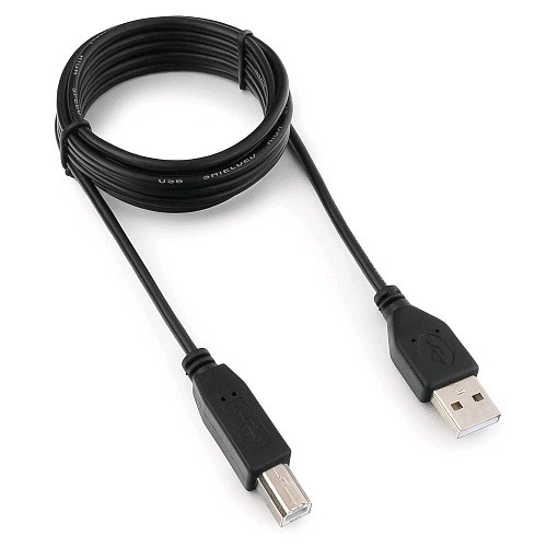 Кабель USB 2.0 Гарнизон AM/BM 1,8 м черный (GCC-USB2-AMBM-1.8M)