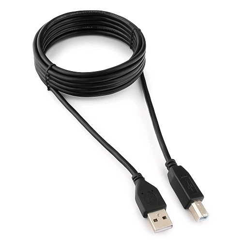 Кабель USB2.0 Pro Cablexpert  AM/BM 3м черный, экран CCP-USB2-AMBM-10