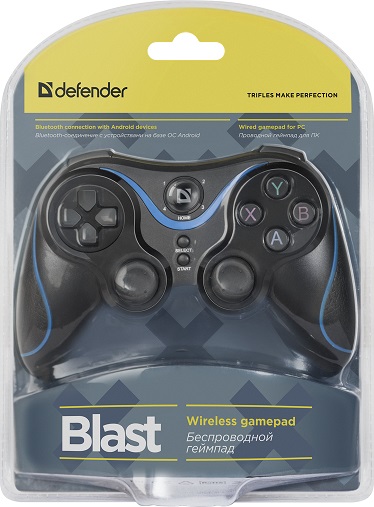 Беспроводной геймпад  Defender Blast USB, Bluetooth, Android, Li-Ion  (64285)