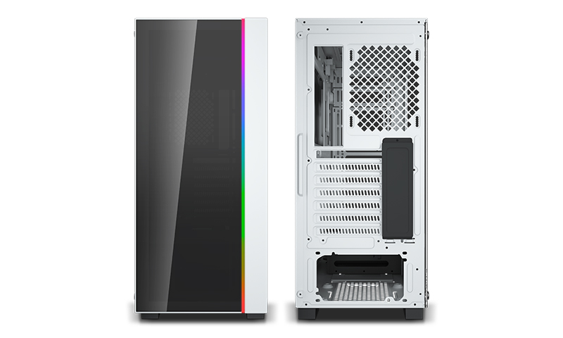 Корпус Deepcool MATREXX 55 V3 ADD-RGB WH 3F без БП, боковое окно (закаленное стекло), 3xRGB LED 120мм вентилятора спереди, RGB LED спереди, белый, ATX