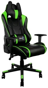 Игровое кресло Aerocool AC220 AIR  (черно-зеленое)