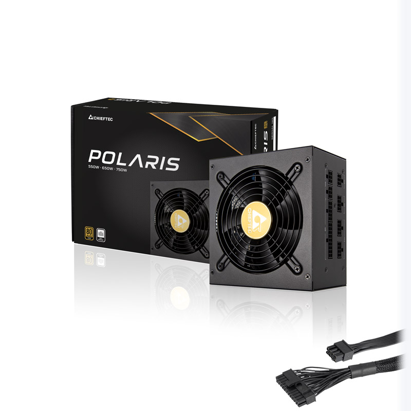 Блок питания Chieftec Polaris PPS-550FC (ATX 2.4, 550W, 80 PLUS GOLD, Active PFC, 120mm fan, Full Cable Management) Retail