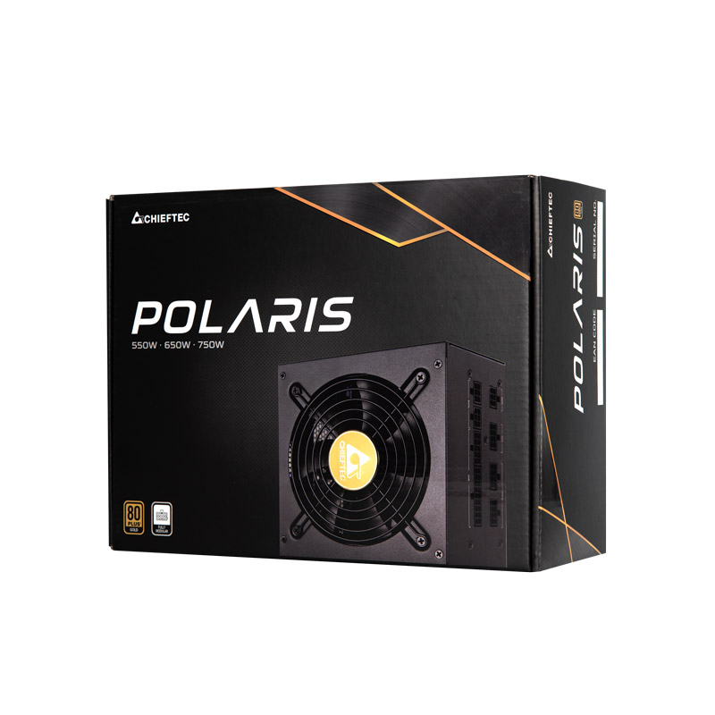 Блок питания Chieftec Polaris PPS-550FC (ATX 2.4, 550W, 80 PLUS GOLD, Active PFC, 120mm fan, Full Cable Management) Retail