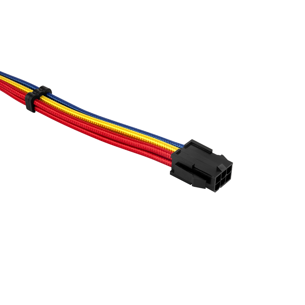 Комплект кабелей-удлинителей для БП 1STPLAYER RB-001 / 1x24pin ATX, 2xP8(4+4)pin EPS, 2xP8(6+2)pin PCI-E / premium cotton / 350mm / RAINBOW
