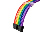 Комплект кабелей-удлинителей для БП 1STPLAYER RB-001 / 1x24-pin ATX, 1xP8(4+4)pin EPS, 2xP8(6+2)pin PCI-E, 2xP6-pin PCI-E / premium cotton / 350mm / RAINBOW