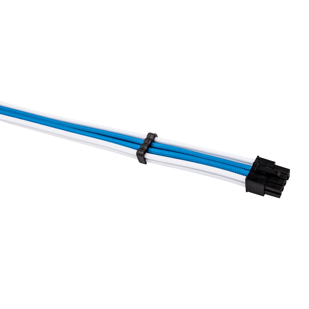 Комплект кабелей-удлинителей для БП 1STPLAYER SKY-001 / 1x24pin ATX, 2xP8(4+4)pin EPS, 2xP8(6+2)pin PCI-E / premium nylon / 350mm / SKY BLUE