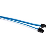 Комплект кабелей-удлинителей для БП 1STPLAYER SKY-001 / 1x24-pin ATX, 1xP8(4+4)pin EPS, 2xP8(6+2)pin PCI-E, 2xP6-pin PCI-E / premium nylon / 350mm / SKY BLUE