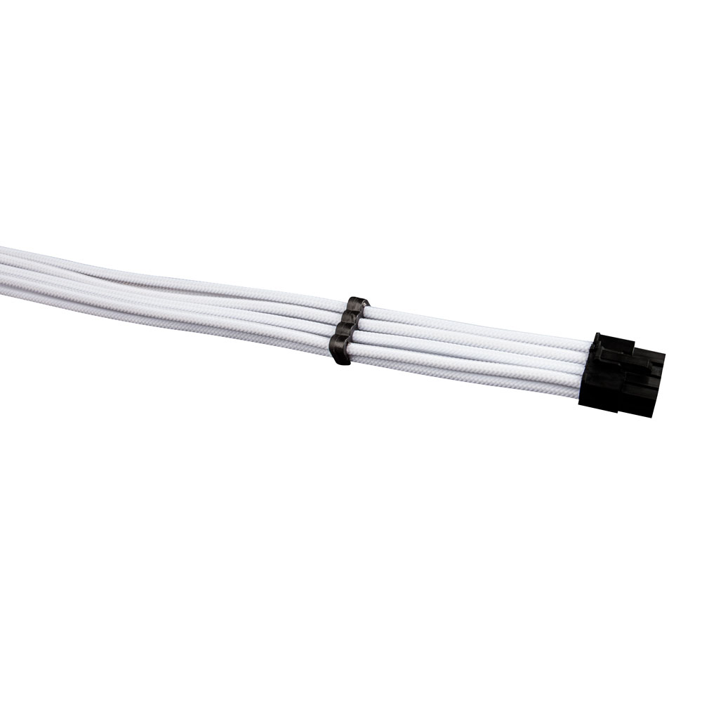 Комплект кабелей-удлинителей для БП 1STPLAYER WHT-001 / 1x24pin ATX, 2xP8(4+4)pin EPS, 2xP8(6+2)pin PCI-E / premium nylon / 350mm / CRYSTAL WHITE