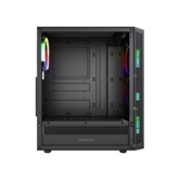 Корпус Powercase Mistral X4 Mesh LED, Tempered Glass, 4x 120mm 5-color fan, чёрный, ATX  (CMIXB-L4)