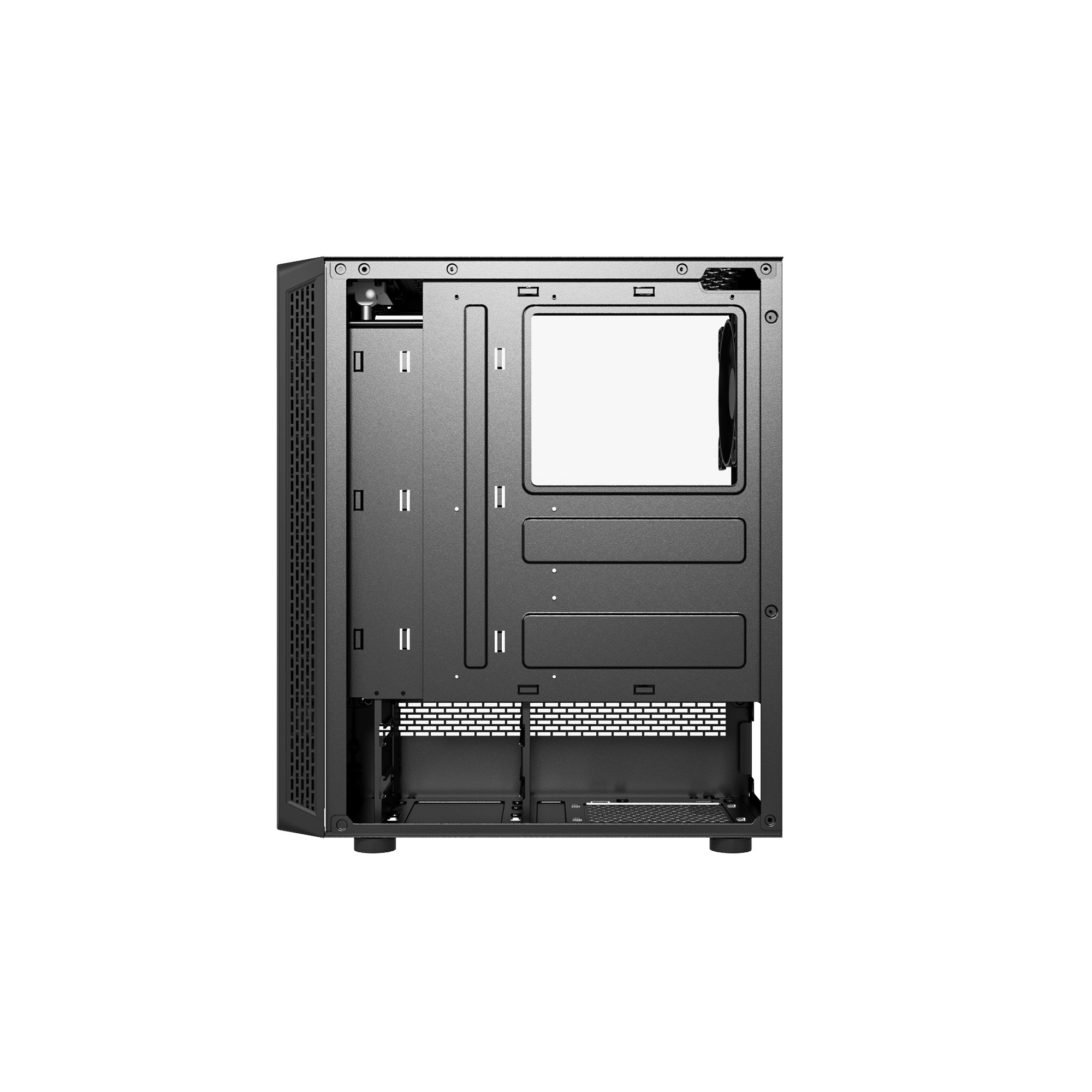 Корпус Powercase Mistral X4 Mesh, Tempered Glass, 4x 120mm fan, чёрный, ATX  (CMIXB-F4)