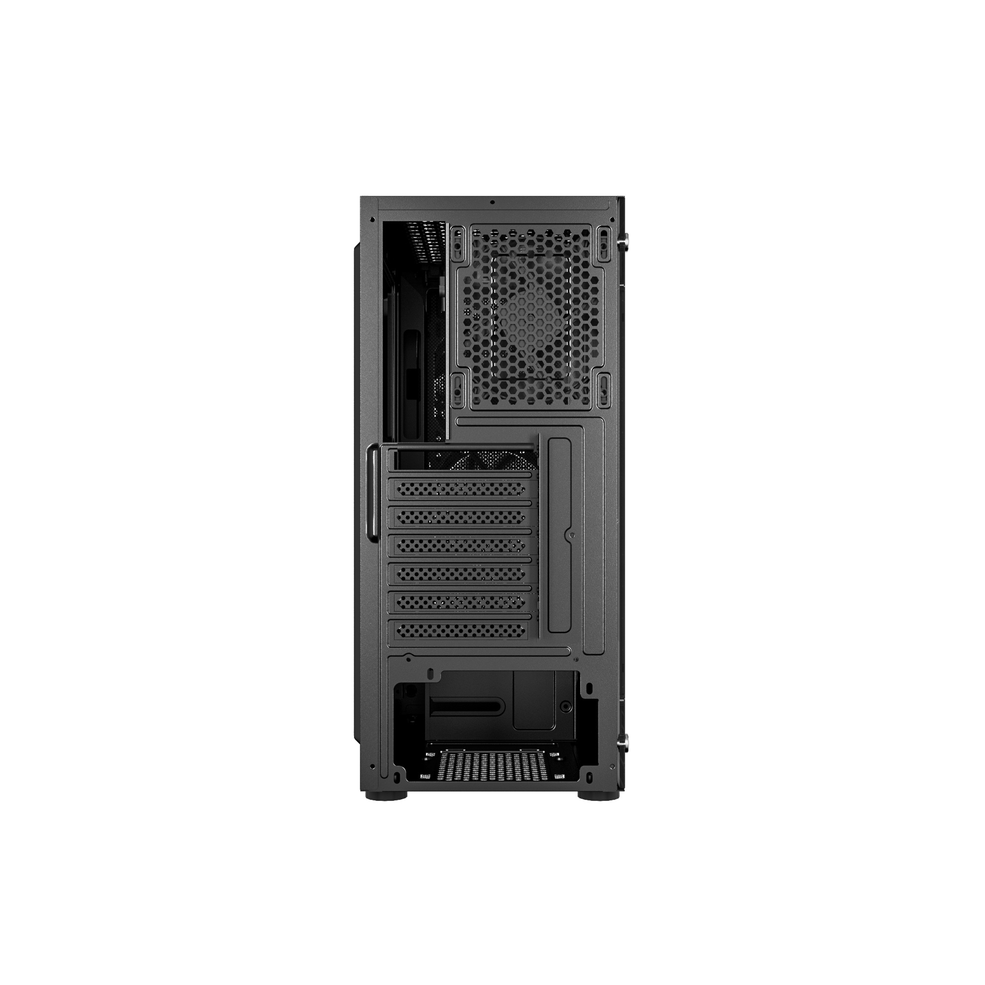 Корпус Powercase Mistral X4 Mesh, Tempered Glass, 4x 120mm fan, чёрный, ATX  (CMIXB-F4)