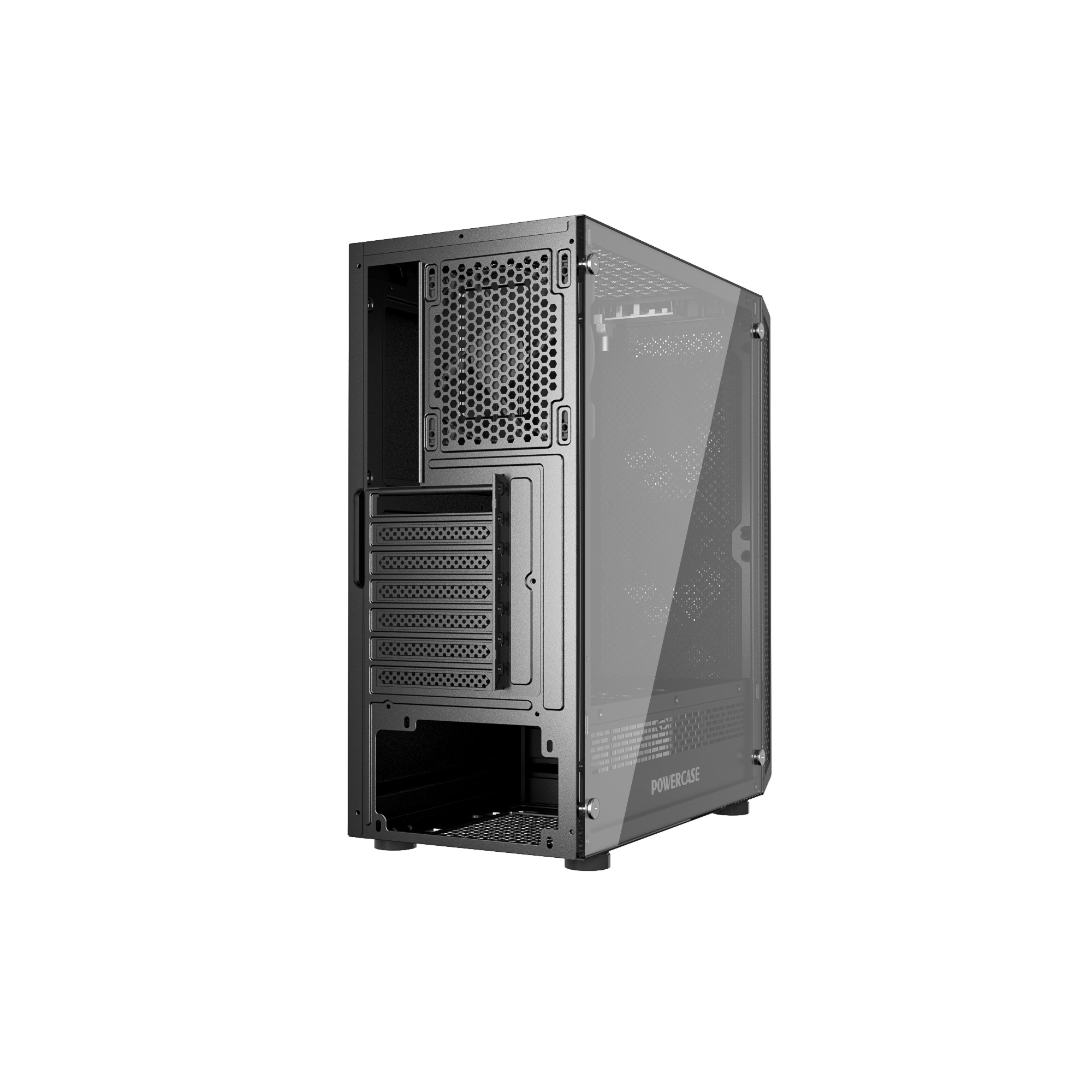 Корпус Powercase Mistral X4 Mesh, Tempered Glass, 4x 120mm fan, чёрный, ATX  (CMIXB-F4)