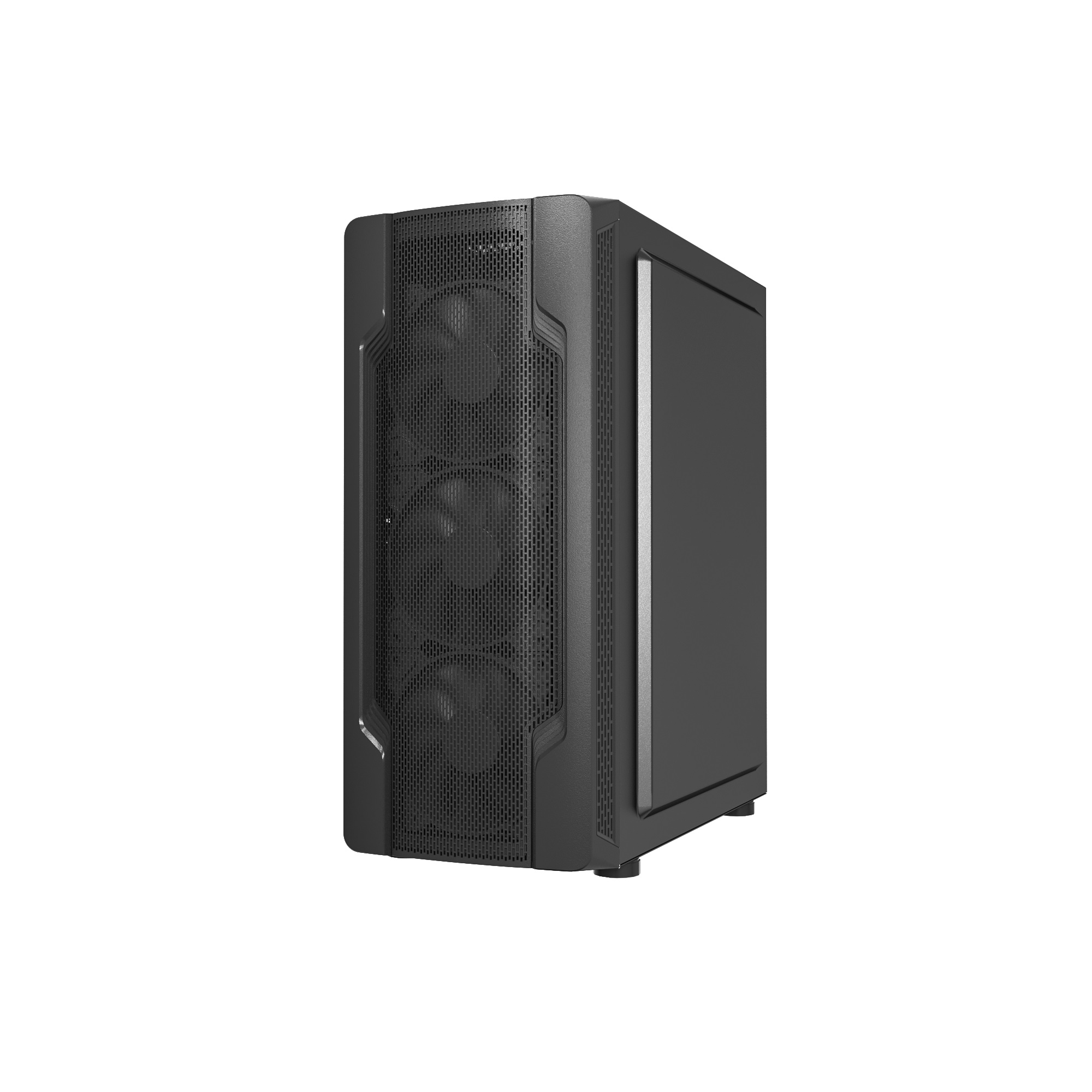 Корпус Powercase Mistral X4 Mesh, Tempered Glass, 4x 120mm fan, чёрный, ATX  (CMIXB-F4)