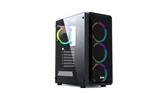 Корпус Powercase Mistral Z4 Mesh LED, Tempered Glass, 4x 120mm 5-color fan, чёрный, ATX  (CMIZB-L4)