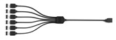 Кабель разветвитель EKWB EK-D-RGB 6-Way Splitter Cable ARGB 3-pin (5V+ R G B) черный