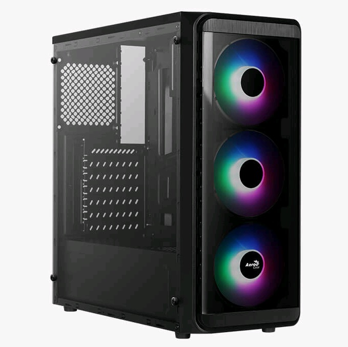 Корпус Aerocool SI-5200 Frost V1 без БП, боковое окно (акрил), ATX, черный