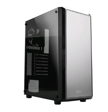 Корпус ZALMAN S4, без БП, боковое окно (акрил), черный,  ATX