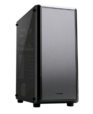 Корпус ZALMAN S4, без БП, боковое окно (акрил), черный,  ATX