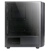 Корпус ZALMAN S4, без БП, боковое окно (акрил), черный,  ATX