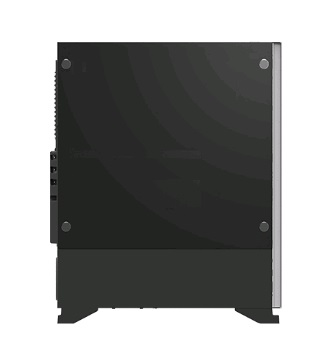 Корпус ZALMAN S5 Black, без БП, боковое окно (закаленное стекло), черный,  ATX