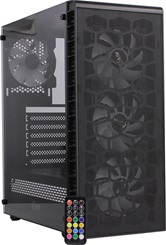Корпус Powercase Mistral Z4С Mesh ARGB, Tempered Glass, 4x 120mm ARGB fan, fans controller & remote, чёрный, ATX  (CMIZ4C-A4)