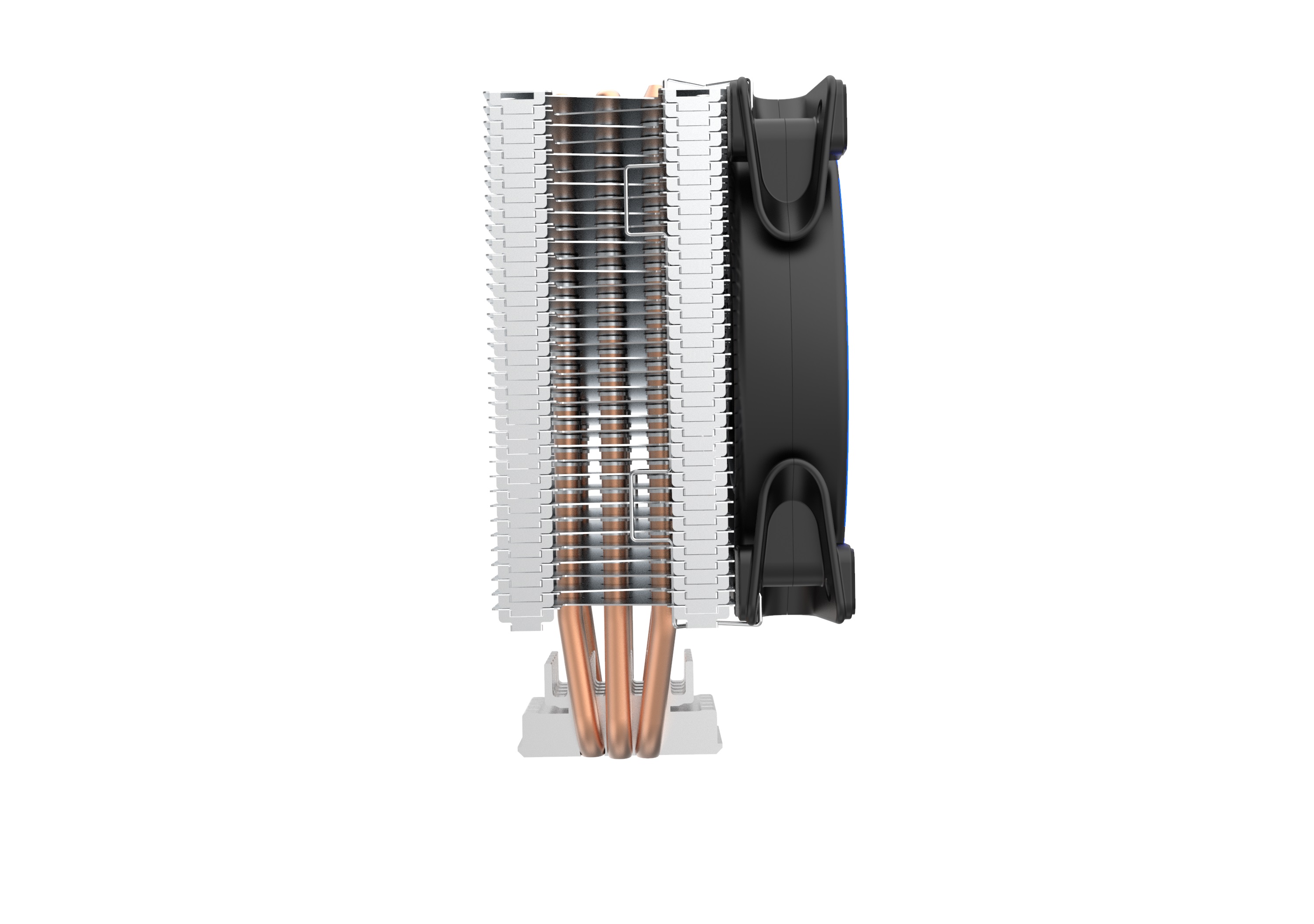 Кулер PCCooler GI-X3B V2 S775/115X/20XX/AM2/AM3/AM4 (24 шт/кор, TDP 125W, вент-р 120мм с PWM, 3 тепловые трубки 6мм, синяя LED подсветка, 1000-1800RPM, 26.5dBa)