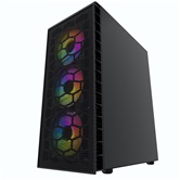 Корпус Powercase Mistral Z4C Mesh LED, Tempered Glass, 4x 120mm 5-color fan, чёрный, ATX  (CMIZ4C-L4)