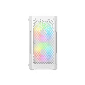 Корпус Powercase Mistral Micro Z3W Mesh LED, Tempered Glass, 2x 140mm + 1х 120mm 5-color fan, белый, mATX  (CMIMZW-L3)