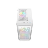 Корпус Powercase Mistral Micro Z3W Mesh LED, Tempered Glass, 2x 140mm + 1х 120mm 5-color fan, белый, mATX  (CMIMZW-L3)