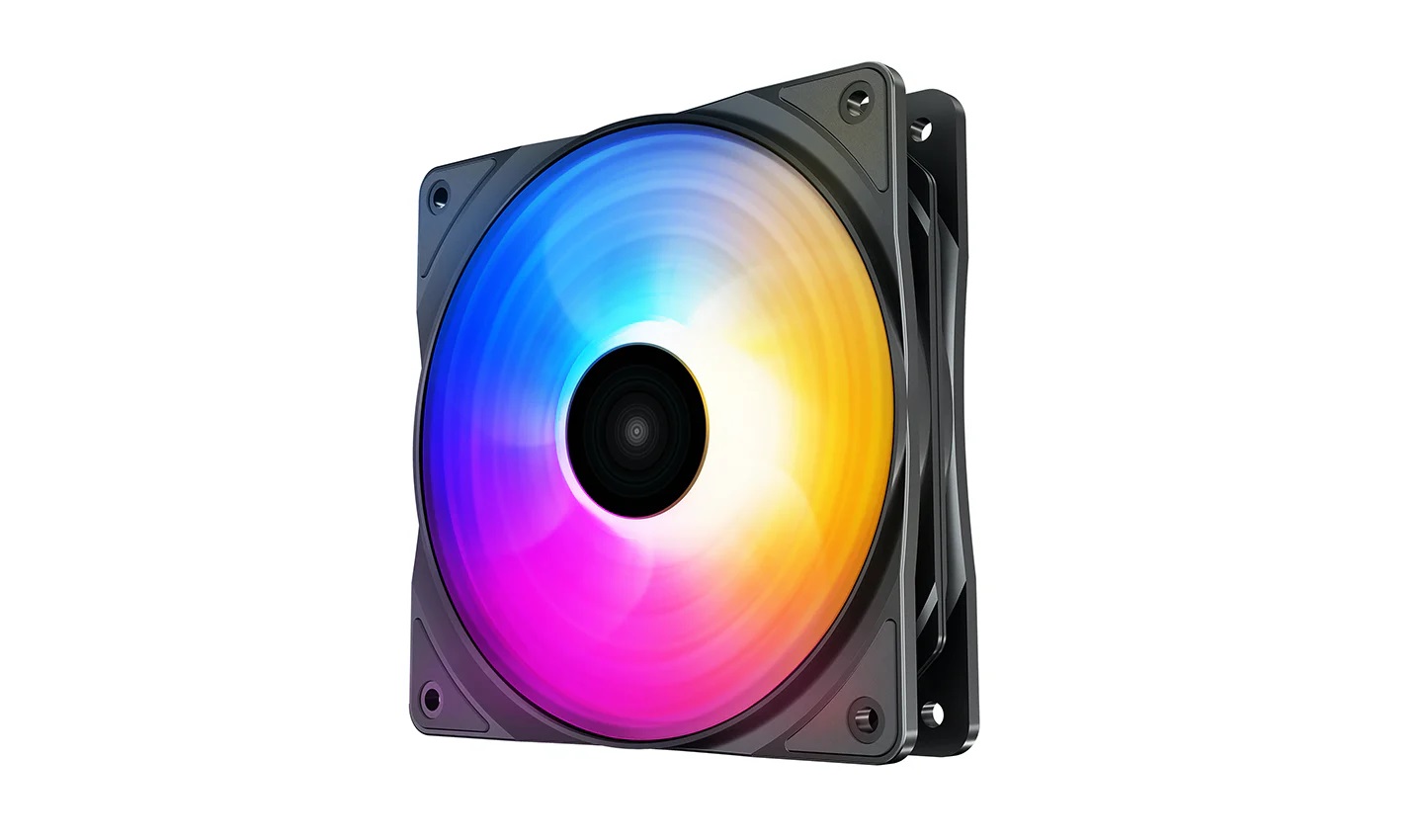 Вентилятор DEEPCOOL RF120FS LED 120x120x25мм (96шт./кор, PWM, Color LED подсветка, 500-1500об/мин) Retail
