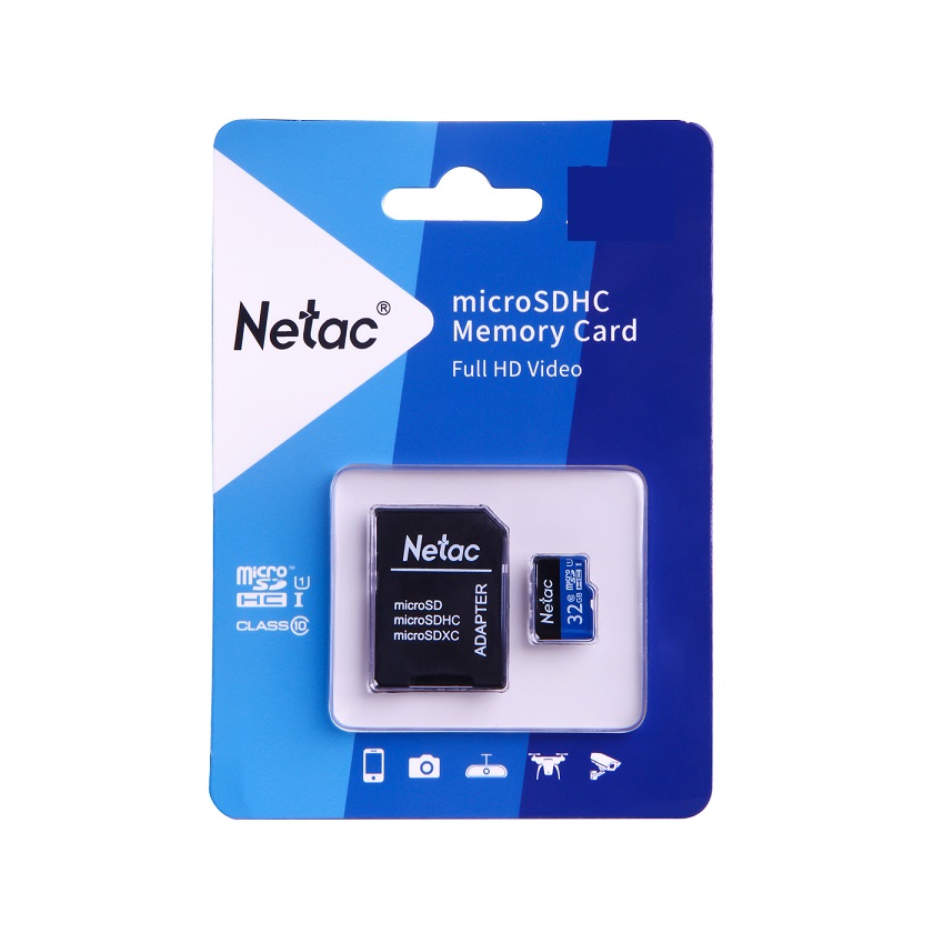 Карта памяти MicroSDXC 128GB  Netac Class 10 UHS-I U1 P500 Standard + адаптер  [NT02P500STN-128G-R]