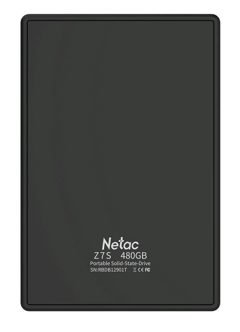 Внешний накопитель SSD Netac Z7S 120GB USB 3.2 Gen 2 Type-C NT01Z7S-120G-32BK