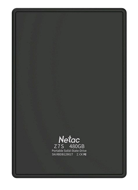 Внешний накопитель SSD Netac Z7S 480GB USB 3.2 Gen 2 Type-C NT01Z7S-480G-32BK