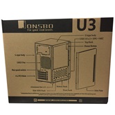 Корпус JONSBO U3 Silver без БП, mini-ITX, micro-ATX, серебристый