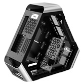 Корпус JONSBO TR03-A Silver без БП, боковые панели из закаленного стекла, mini-ITX, micro-ATX, ATX, серебристый