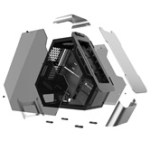 Корпус JONSBO TR03-A Silver без БП, боковые панели из закаленного стекла, mini-ITX, micro-ATX, ATX, серебристый