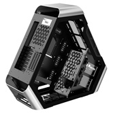 Корпус JONSBO TR03-G Silver без БП, боковые панели из закаленного стекла, mini-ITX, micro-ATX, ATX, серебристый