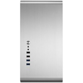 Корпус JONSBO UMX3W Silver без БП, боковая панель из закаленного стекла, mini-ITX, micro-ATX, серебристый