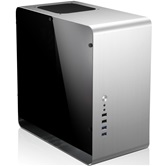 Корпус JONSBO UMX3W Silver без БП, боковая панель из закаленного стекла, mini-ITX, micro-ATX, серебристый