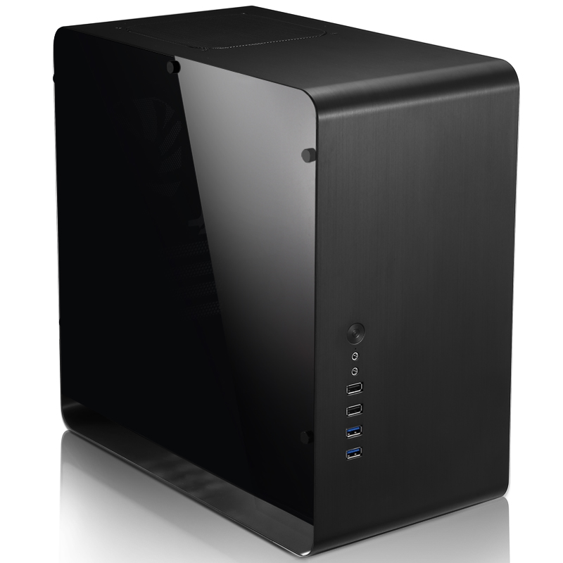 Корпус JONSBO UMX3W Black без БП, боковая панель из закаленного стекла, mini-ITX, micro-ATX, черный