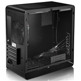 Корпус JONSBO UMX3W Black без БП, боковая панель из закаленного стекла, mini-ITX, micro-ATX, черный