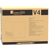 Корпус JONSBO V4 Silver без БП, mini-ITX, micro-ATX, серебристый