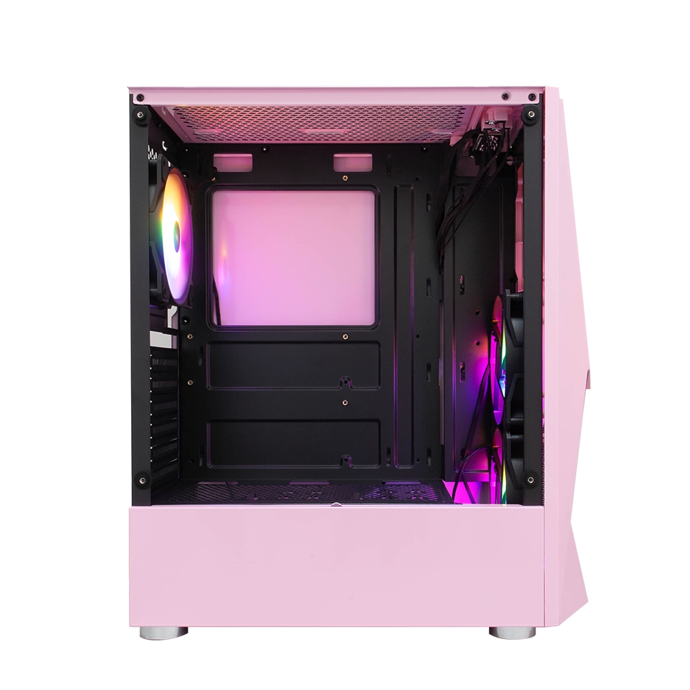 Корпус 1STPLAYER DK-3 PINK / ATX, tempered glass / 3x 120mm LED fans inc. / DK-3-PK-3G6