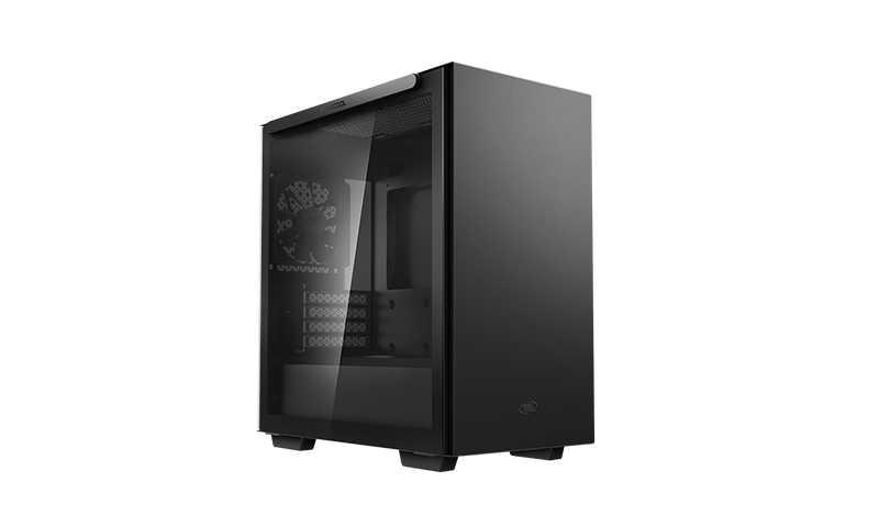 Корпус Deepcool MACUBE 110 BK без БП, боковое окно (закаленное стекло), черный, mATX