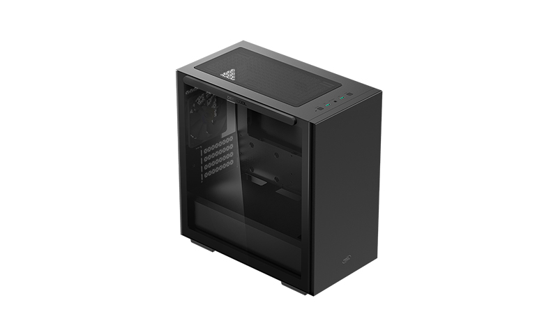 Корпус Deepcool MACUBE 110 BK без БП, боковое окно (закаленное стекло), черный, mATX