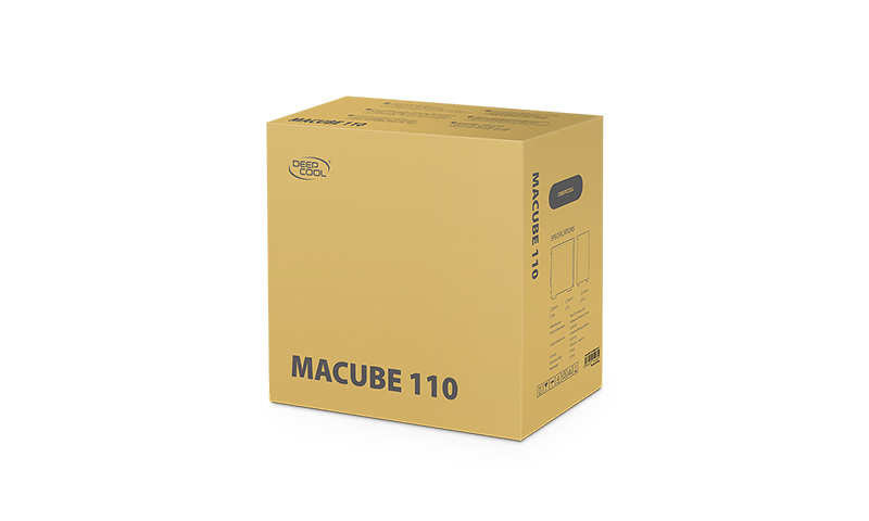 Корпус Deepcool MACUBE 110 BK без БП, боковое окно (закаленное стекло), черный, mATX