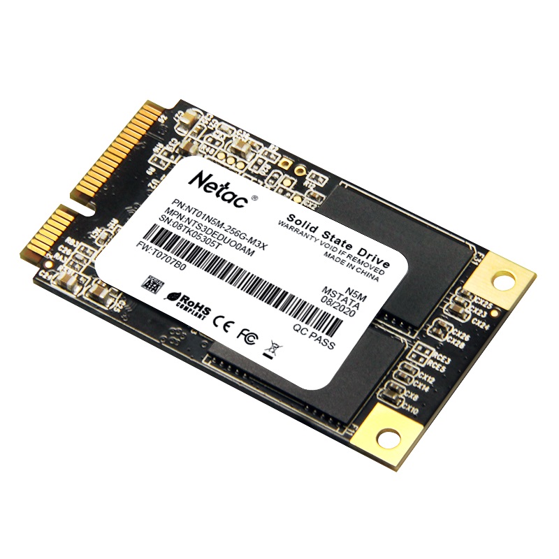 Накопитель SSD Netac mSata N5M 256GB NT01N5M-256G-M3X TLC