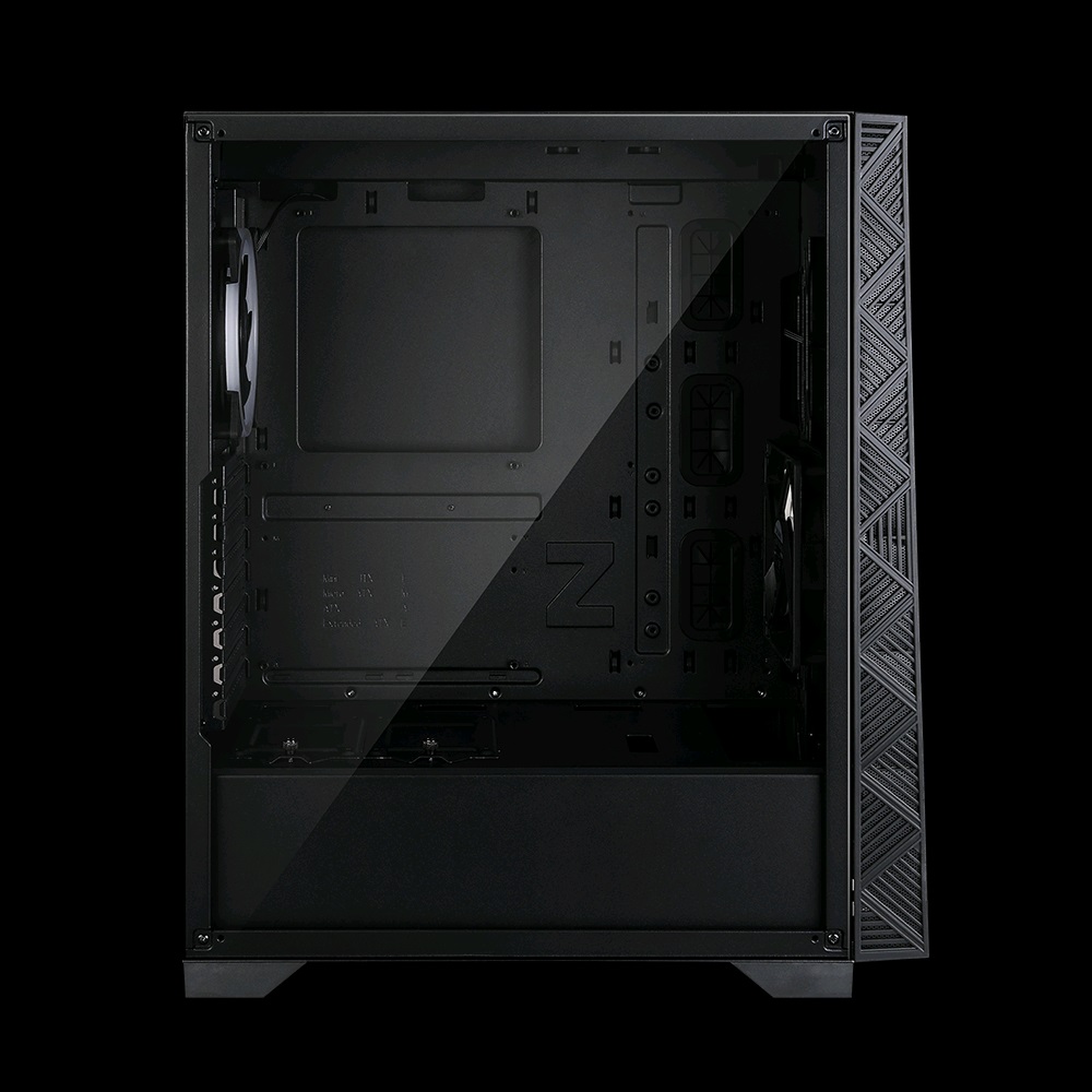 Корпус ZALMAN Z3 NEO, без БП, боковое окно (закаленное стекло), черный,  ATX