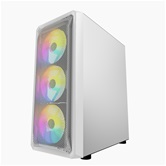 Корпус Powercase Mistral Z4 White, Tempered Glass, Mesh, 4x 120mm 5-color LED fan, белый, ATX  (CMIZW-L4)